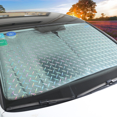Car Sunshade Front Windscreen Sun Protection Heat Insulation Laser Film Sun Shield Customizable Logo