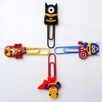 Hot Sale PVC Soft Glue Bookmark Cartoon Animal Creative Bookmarks Office Office Supplies Factory Direct Sales
