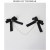 Small Exaggerated Lolita Girl Black Red Bow Pearl Tassel Streamer Bow a Pair of Hairclips Hair Clips Hair Accessories