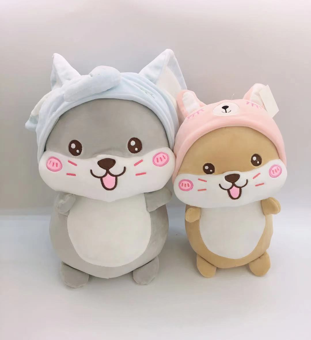 厂家直销可爱变身仓鼠毛绒玩具 靠垫 抱枕 布娃娃 来图来样订做