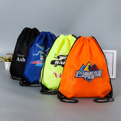 Polyester Drawstring Bag Customized Basketball Buggy Bag Customized Advertising Promotional Gift Backpack Bag Printed Logo
