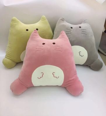 Factory Direct Sales Foreign Trade Three-Color Cat Waist Pillow Home Plush Toy Cushion Pillow to Map and Sample Customization