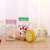 Fruit Letter Mason Cup Glass Handle Cup Juice Drink Milk Tea with Straw with Lid Water Cup