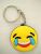 Creative Smiley Face Keychain Colorful Red Jewelry Hang Decorations Student Bag Decorative Pendant PVC Keychain Pendant