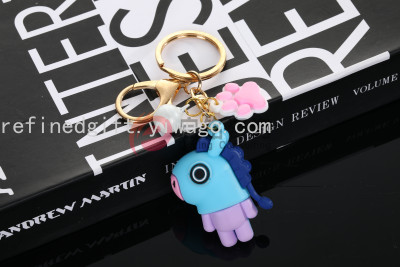 Haima PVC Keychain 3D Stereo Doll Pendant Keychain Cartoon Car Key Ring Key Chain Customization