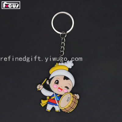 Cute Cartoon PVC Keychain Car Pendant Handbag Pendant Silicone Doll Key Ring Key Ring