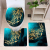 New HD Printing 3D Toilet Toilet Three-Piece Bathroom Non-Slip Waterproof Floor Mat Marine Shell Printing