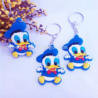 Cute Cartoon PVC Keychain Car Pendant Handbag Pendant Silicone Doll Key Ring Key Ring