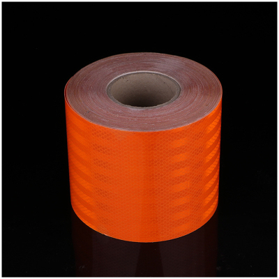 Factory Direct Sales Reflective Adhesive Tape Truck Orange Safety Warning Reflective Film Customized Wire Rod Anti-Collision Tape
