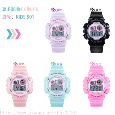 New Children's Electronic Watch Luminous Boys and Girls Sports Watch Wholesale