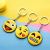 Creative Smiley Face Keychain Colorful Red Jewelry Hang Decorations Student Bag Decorative Pendant PVC Keychain Pendant