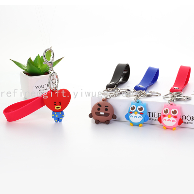 Creative Angry Birds Keychain Colorful Red Jewelry Hang Decorations Student Bag Decorative Pendant PVC Keychain Pendant