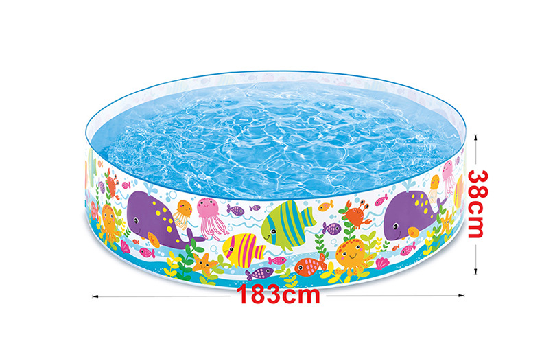 INTEX58477 56451 56452 58472儿童户外硬胶水池 亲子互动泳池