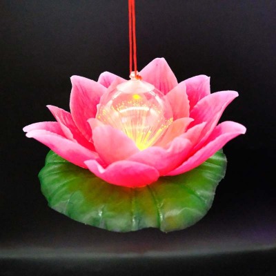 Portable Lotus Lamp Colorful Light Optical Fiber Lotus Lamp Hanfu Ancient Style Portable Decoration Lotus Lamp Photography Props