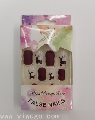 Foreign Trade Color Printing Nail Stickers Wear Nail Tip