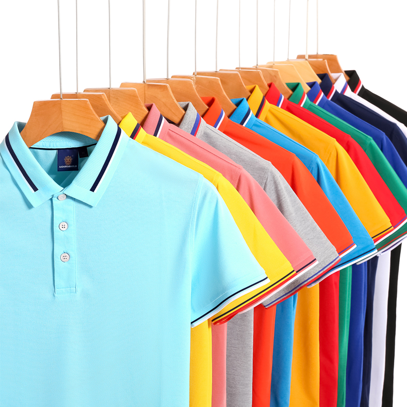 工作服定制diy工作服短袖翻领工作服刺绣印logo定做广告文化服