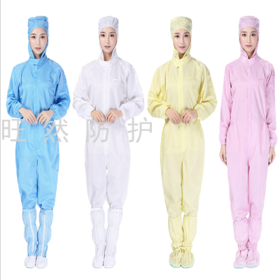 Anti-Static  Clothes Workshop Dust-Free Clothes Hooded One-Piece Dustproof Cleanroom Suit Protective Clothing Work Wear