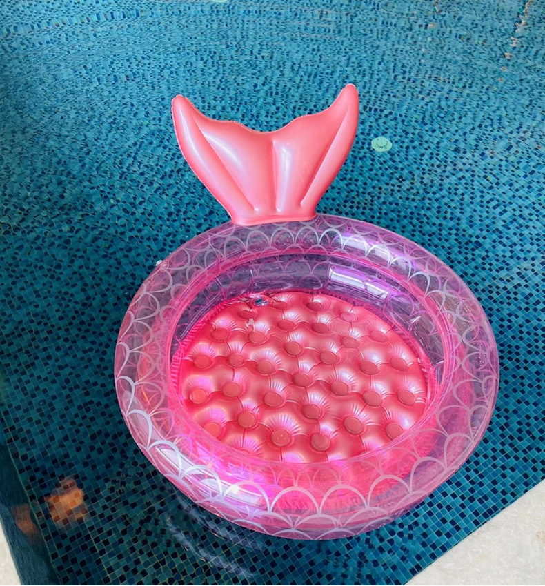 厂家直供 家用婴幼儿充气水池美人鱼海洋球池宝宝洗澡桶加厚浴盆