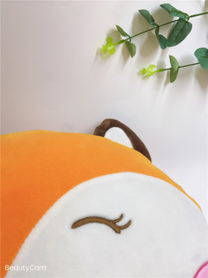 Factory Direct Sales Cartoon Squinting Fox Pillow Doll Plush Toy Wedding Gifts Pictures and Samples Customized