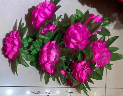12 head round  artificial flower decoration flower arrangements living room home wholesale (flores artificiales)