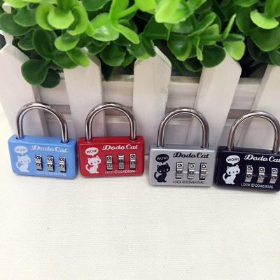 Spot Luggage Stationery Mini Password Lock Zinc Alloy Multicolor Padlock with Password Required