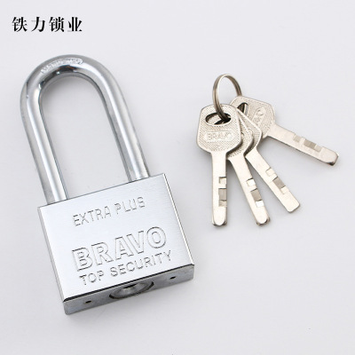 Factory Customized 50mm Long Beam Lock Imitation Stainless Steel Lock Square Steering Lock Open Mutual Open Security Lock Door Lock Padlock