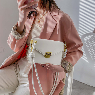 Spring and Summer New Trendy Elegant Bag Female 2021 Internet Celebrity Ins Fashion Shoulder Messenger Bag Fresh Small Solid Color Square Bag