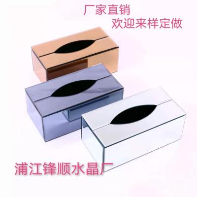 Glass Tissue Box Paper Box Napkin Paper Box Tissue Box Paper Box Factory Direct Sales