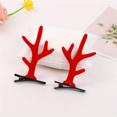 Red Christmas Antlers Dress up Hairpin Children's Cartoon Antler Hair Accessories Christmas Gift