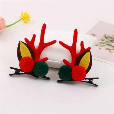 Christmas Headband Small Antlers Barrettes Christmas Elk Ear Barrettes Elk Horn Headwear Children Dress Ornament
