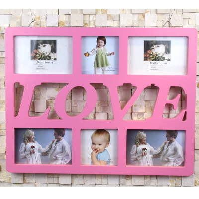 Wooden Photo Frame Wholesale Creative Wooden Wall-Mounted Photo Frame Wooden Wall-Mounted Combo Box Custom Logo Factory Direct Sales
