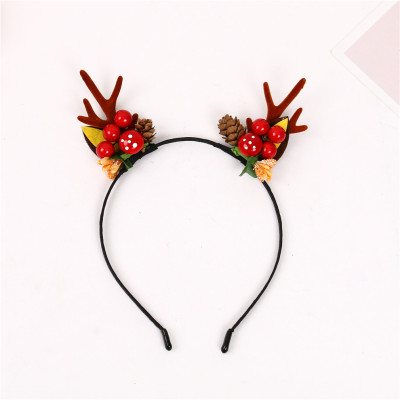 Christmas Antler Hairband Hair Accessories Korean Christmas Hat Jewelry Girl Elk Hair Clip Headdress Ornament
