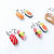 Japanese and Korean Style Creative Handicraft Candy Toy Earrings Japanese Asymmetric Earrings Can Be Used as Ear Clips