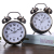 Retro 4-Inch Metal Bell Alarm Clock with Light Mute Student Dormitory Children Bedside Creative Alarm Clock Gift