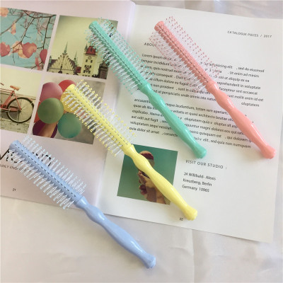 Factory Direct Sales Student Candy Color Hair Curling Comb Anti-Static Hot Selling Product Hairdressing Comb