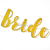 Rose Gold Single Wedding Party Bide Be to Bronzing Glitter Latte Art Letter Hanging Flag Banner Wedding Decoration
