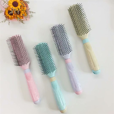 Factory Direct Sales New Wheat Straw Wheat Fragrance Straight Comb Anti-Static Hot Selling Product Hairdressing Comb
