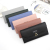 Fashion Women's Long Wallet Wallet PU Leather Solid Color Women's Long Tri-Fold Coin Purse All-Match Women's Handbag