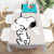 Cartoon Snoopy Cute Customized Digital Printing Polyester Cotton Linen Tablecloth American Thick Fabric Table Cloth