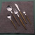 New Imitation Wooden Handle Knife, Fork and Spoon Suit Korean Tableware Stainless Steel Spoon Fork Steak Knife in Stock Wholesale Logo