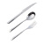 Oblique Handle Stainless Steel Steak Knife, Fork and Spoon Suit Western Tableware Household Desserts Fork Spoon Soup Spoon Spoon Spoon Can Be Customized