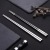 Factory Wholesale 304 Stainless Steel Full Square Chopsticks Household Hotel Creative Laser Metal Chopsticks Public Chopsticks Logo