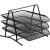 Office Supplies Metal Mesh Three Layer File Tray Black File Holder Desktop Storage Three-Layer Barbed Wire File Tray