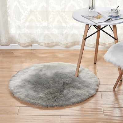 Wool-like round Carpet Plush Living Room Coffee Table Floor Mat Bedroom Bedside Carpet Computer Chair Hanging Basket Yoga Mat