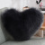 Creative Heart-Shaped Plush Pillow Cushion Sofa with Core Waist Pad Office Seat Wool-like Pillow