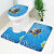 Factory Direct Sales Ocean World Toilet Set Three-Piece Set Bathroom Kitchen Non-Slip Floor Mat Bedroom Carpet
