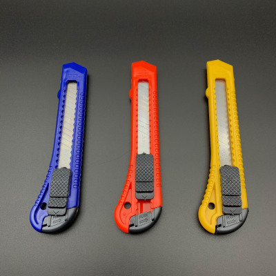 Factory Wholesale Art Knife 18mm Industrial Large Size Art Knife Unpacking Knife Plastic Paper Cutter Available Sharp