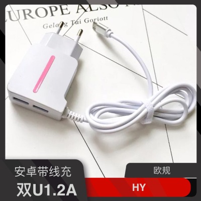V8 Charger with Cable, European Standard (American Standard) Charger with Cable, 1.2a Charger, Direct Charging