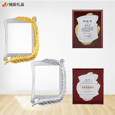 Factory in Stock Supply Authorized Medal Flower Border Wooden Medal Flower Border Distribution Brand Photo Frame Foreign Trade Frame