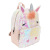 Bell 2021 Spring New Cartoon Cute Trolley Women's Double Backpack Animal Daily PU Leather Sequin Backpack